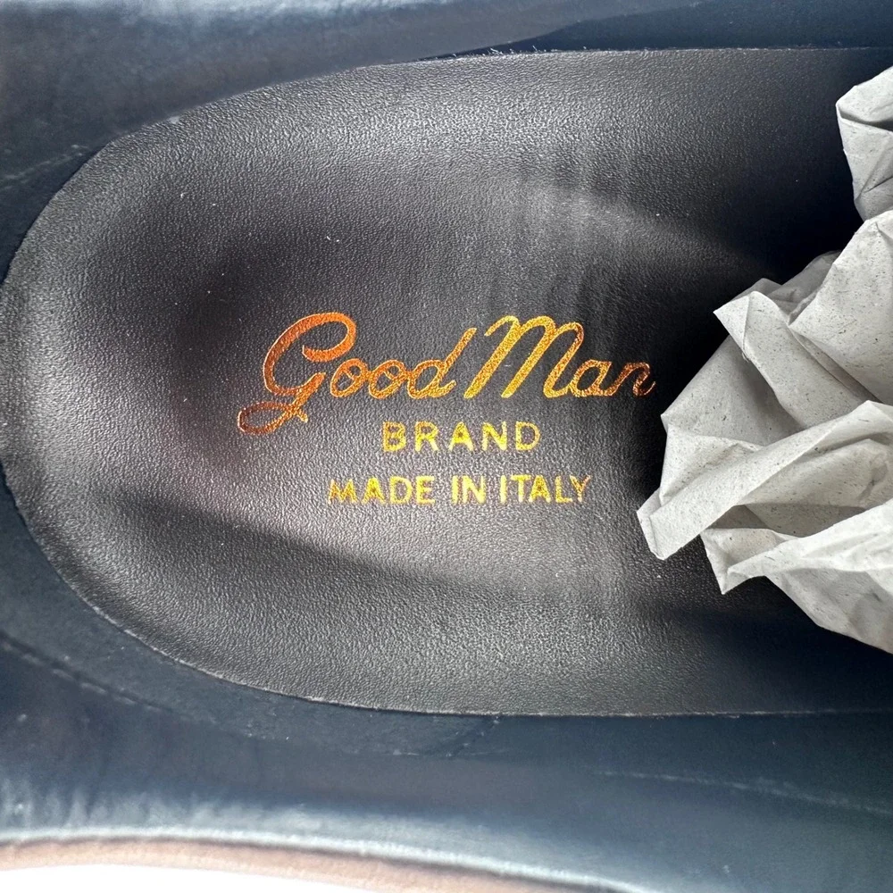 Good Man Brand Sneakers Mens 10 Black Brown Legend London Low Top Made In Italy